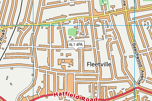 AL1 4PA map - OS VectorMap District (Ordnance Survey) AL1 4PA map - OS VectorMap District (Ordnance Survey)
