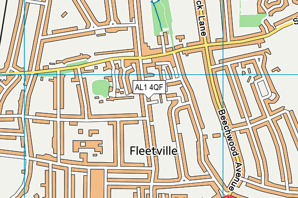 AL1 4QF map - OS VectorMap District (Ordnance Survey) AL1 4QF map - OS VectorMap District (Ordnance Survey)