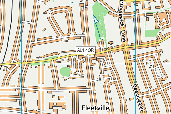 AL1 4QR map - OS VectorMap District (Ordnance Survey) AL1 4QR map - OS VectorMap District (Ordnance Survey)