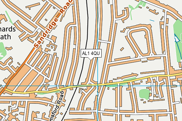 AL1 4QU map - OS VectorMap District (Ordnance Survey) AL1 4QU map - OS VectorMap District (Ordnance Survey)