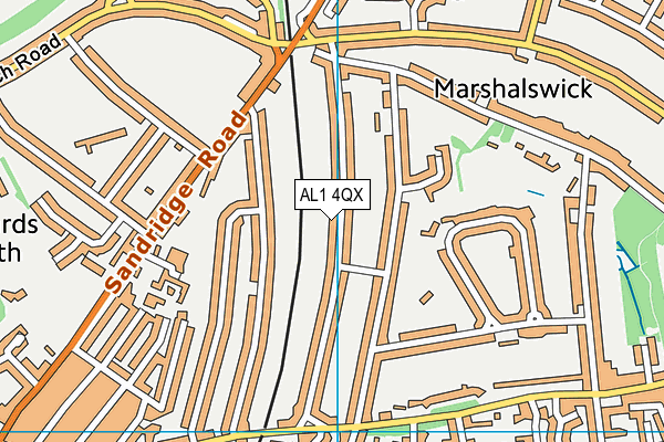 AL1 4QX map - OS VectorMap District (Ordnance Survey) AL1 4QX map - OS VectorMap District (Ordnance Survey)