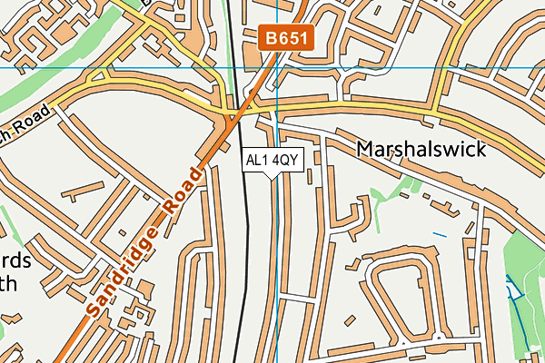 AL1 4QY map - OS VectorMap District (Ordnance Survey) AL1 4QY map - OS VectorMap District (Ordnance Survey)