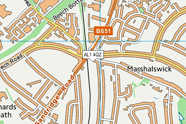 AL1 4QZ map - OS VectorMap District (Ordnance Survey) AL1 4QZ map - OS VectorMap District (Ordnance Survey)