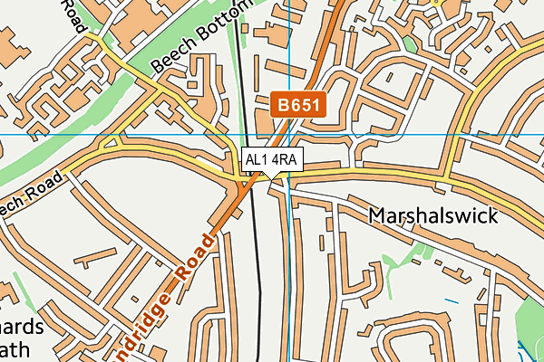 AL1 4RA map - OS VectorMap District (Ordnance Survey) AL1 4RA map - OS VectorMap District (Ordnance Survey)