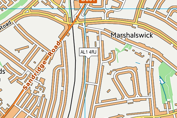AL1 4RJ map - OS VectorMap District (Ordnance Survey) AL1 4RJ map - OS VectorMap District (Ordnance Survey)