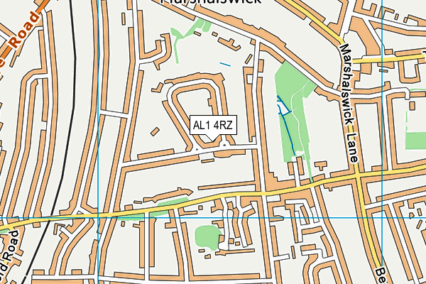 AL1 4RZ map - OS VectorMap District (Ordnance Survey) AL1 4RZ map - OS VectorMap District (Ordnance Survey)