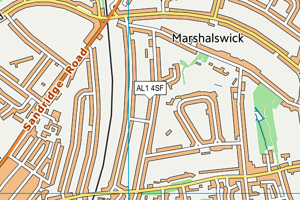 AL1 4SF map - OS VectorMap District (Ordnance Survey)