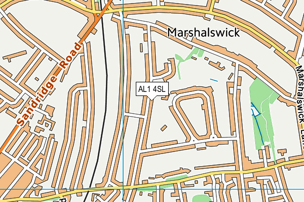 AL1 4SL map - OS VectorMap District (Ordnance Survey) AL1 4SL map - OS VectorMap District (Ordnance Survey)