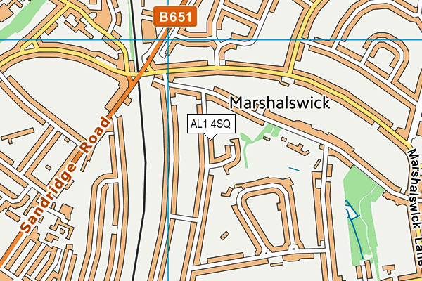 AL1 4SQ map - OS VectorMap District (Ordnance Survey) AL1 4SQ map - OS VectorMap District (Ordnance Survey)