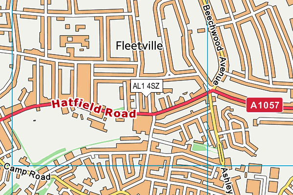AL1 4SZ map - OS VectorMap District (Ordnance Survey) AL1 4SZ map - OS VectorMap District (Ordnance Survey)