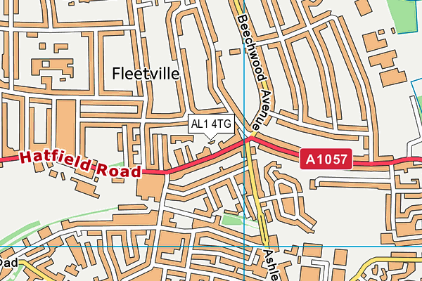 AL1 4TG map - OS VectorMap District (Ordnance Survey) AL1 4TG map - OS VectorMap District (Ordnance Survey)