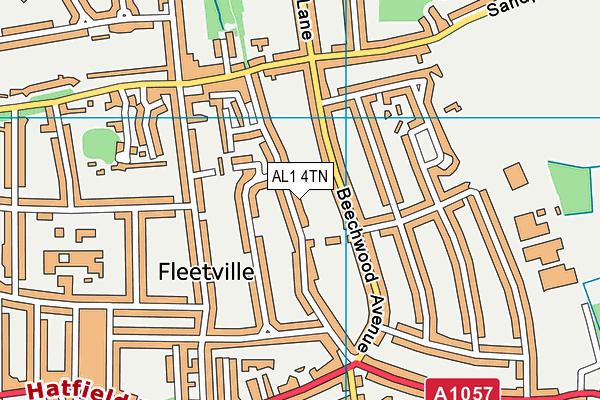 AL1 4TN map - OS VectorMap District (Ordnance Survey) AL1 4TN map - OS VectorMap District (Ordnance Survey)