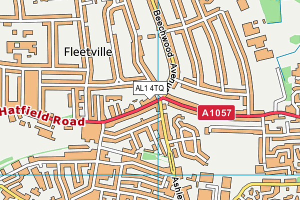 AL1 4TQ map - OS VectorMap District (Ordnance Survey) AL1 4TQ map - OS VectorMap District (Ordnance Survey)