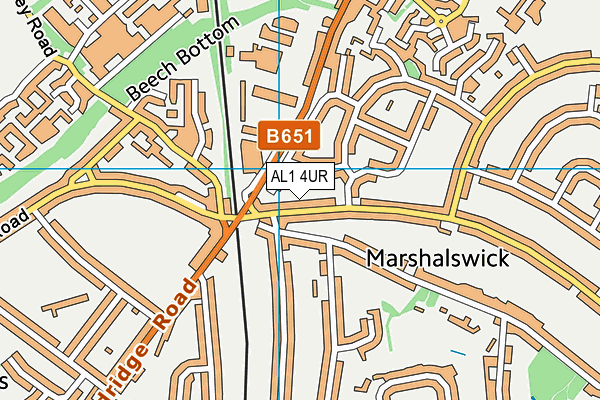 AL1 4UR map - OS VectorMap District (Ordnance Survey) AL1 4UR map - OS VectorMap District (Ordnance Survey)