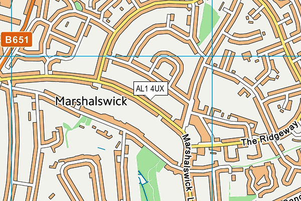 AL1 4UX map - OS VectorMap District (Ordnance Survey) AL1 4UX map - OS VectorMap District (Ordnance Survey)