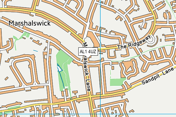 AL1 4UZ map - OS VectorMap District (Ordnance Survey) AL1 4UZ map - OS VectorMap District (Ordnance Survey)