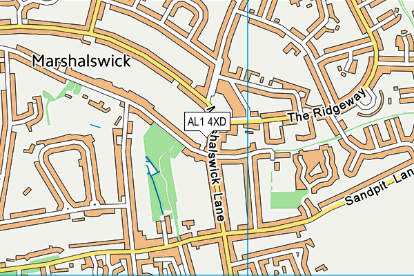 AL1 4XD map - OS VectorMap District (Ordnance Survey) AL1 4XD map - OS VectorMap District (Ordnance Survey)