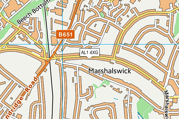 AL1 4XG map - OS VectorMap District (Ordnance Survey) AL1 4XG map - OS VectorMap District (Ordnance Survey)