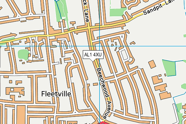 AL1 4XU map - OS VectorMap District (Ordnance Survey) AL1 4XU map - OS VectorMap District (Ordnance Survey)
