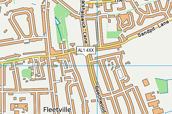 AL1 4XX map - OS VectorMap District (Ordnance Survey) AL1 4XX map - OS VectorMap District (Ordnance Survey)