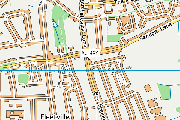AL1 4XY map - OS VectorMap District (Ordnance Survey) AL1 4XY map - OS VectorMap District (Ordnance Survey)