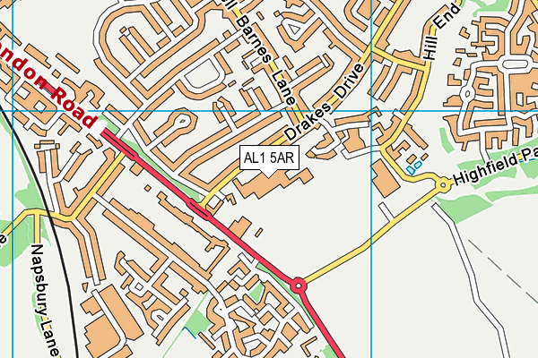 AL1 5AR map - OS VectorMap District (Ordnance Survey) AL1 5AR map - OS VectorMap District (Ordnance Survey)