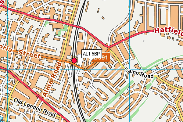 AL1 5BP map - OS VectorMap District (Ordnance Survey) AL1 5BP map - OS VectorMap District (Ordnance Survey)