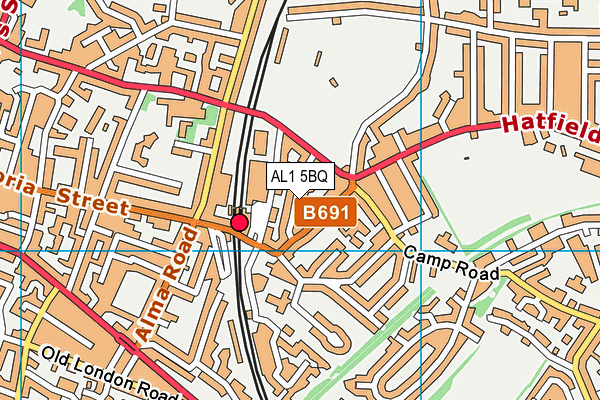 AL1 5BQ map - OS VectorMap District (Ordnance Survey) AL1 5BQ map - OS VectorMap District (Ordnance Survey)