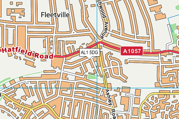 AL1 5DG map - OS VectorMap District (Ordnance Survey) AL1 5DG map - OS VectorMap District (Ordnance Survey)