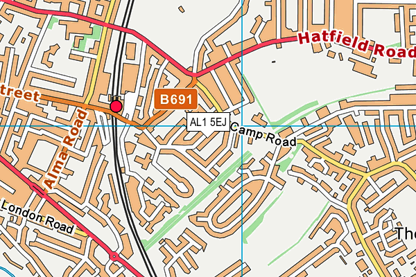 AL1 5EJ map - OS VectorMap District (Ordnance Survey) AL1 5EJ map - OS VectorMap District (Ordnance Survey)