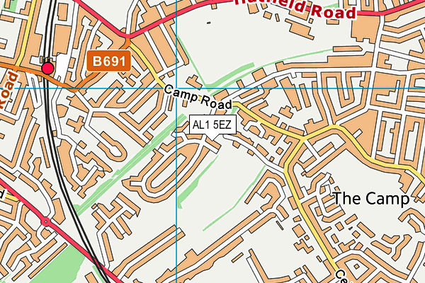 AL1 5EZ map - OS VectorMap District (Ordnance Survey) AL1 5EZ map - OS VectorMap District (Ordnance Survey)