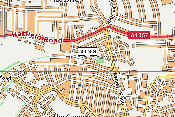 AL1 5FG map - OS VectorMap District (Ordnance Survey)