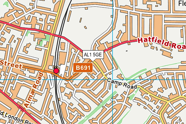 AL1 5GE map - OS VectorMap District (Ordnance Survey)