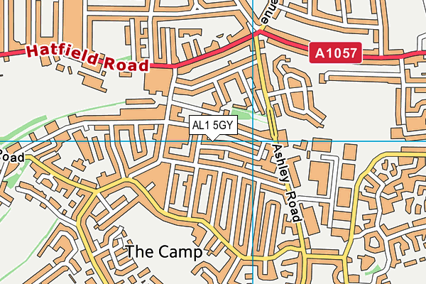 AL1 5GY map - OS VectorMap District (Ordnance Survey) AL1 5GY map - OS VectorMap District (Ordnance Survey)