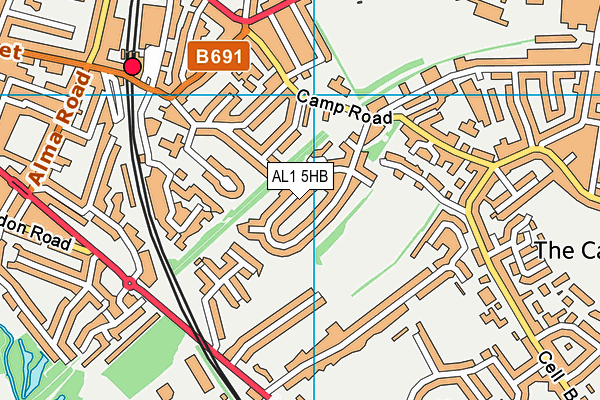 AL1 5HB map - OS VectorMap District (Ordnance Survey) AL1 5HB map - OS VectorMap District (Ordnance Survey)