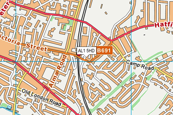 AL1 5HD map - OS VectorMap District (Ordnance Survey) AL1 5HD map - OS VectorMap District (Ordnance Survey)