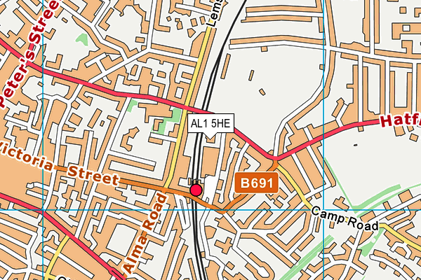 AL1 5HE map - OS VectorMap District (Ordnance Survey) AL1 5HE map - OS VectorMap District (Ordnance Survey)