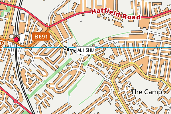 AL1 5HU map - OS VectorMap District (Ordnance Survey) AL1 5HU map - OS VectorMap District (Ordnance Survey)