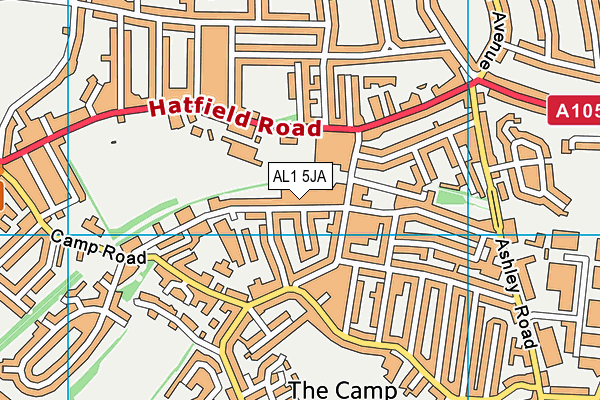 AL1 5JA map - OS VectorMap District (Ordnance Survey) AL1 5JA map - OS VectorMap District (Ordnance Survey)