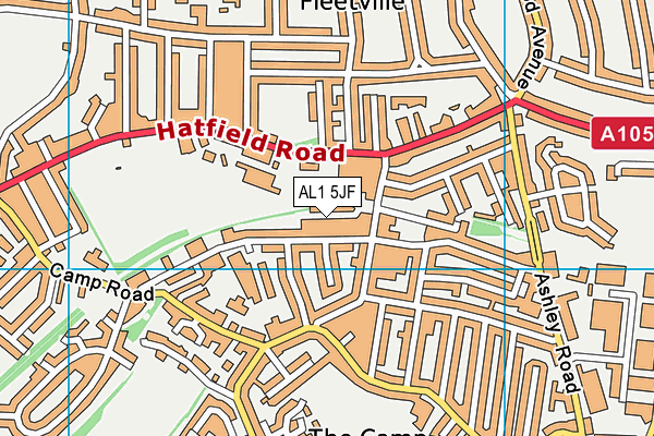 AL1 5JF map - OS VectorMap District (Ordnance Survey) AL1 5JF map - OS VectorMap District (Ordnance Survey)