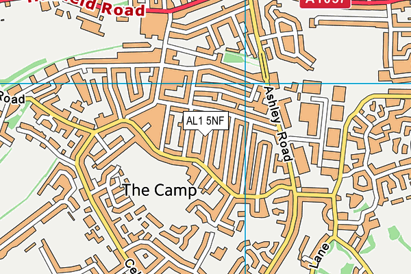 AL1 5NF map - OS VectorMap District (Ordnance Survey) AL1 5NF map - OS VectorMap District (Ordnance Survey)