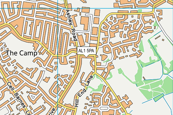 AL1 5PA map - OS VectorMap District (Ordnance Survey) AL1 5PA map - OS VectorMap District (Ordnance Survey)