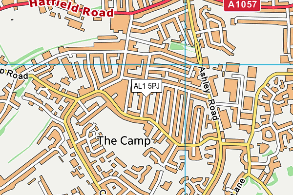 AL1 5PJ map - OS VectorMap District (Ordnance Survey) AL1 5PJ map - OS VectorMap District (Ordnance Survey)