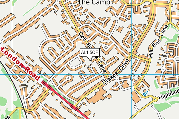 AL1 5QF map - OS VectorMap District (Ordnance Survey) AL1 5QF map - OS VectorMap District (Ordnance Survey)