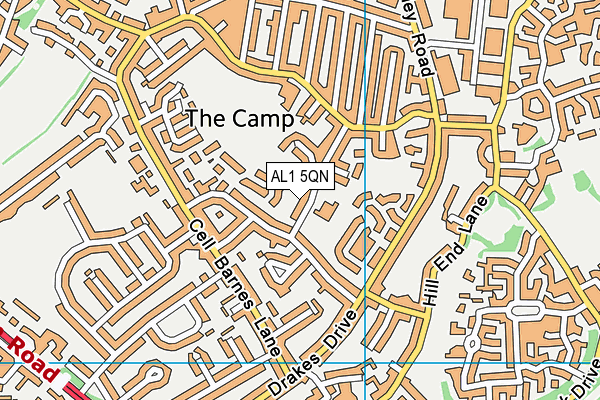 AL1 5QN map - OS VectorMap District (Ordnance Survey) AL1 5QN map - OS VectorMap District (Ordnance Survey)