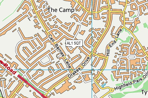 AL1 5QT map - OS VectorMap District (Ordnance Survey) AL1 5QT map - OS VectorMap District (Ordnance Survey)