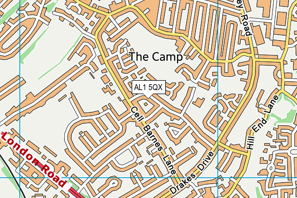 AL1 5QX map - OS VectorMap District (Ordnance Survey) AL1 5QX map - OS VectorMap District (Ordnance Survey)