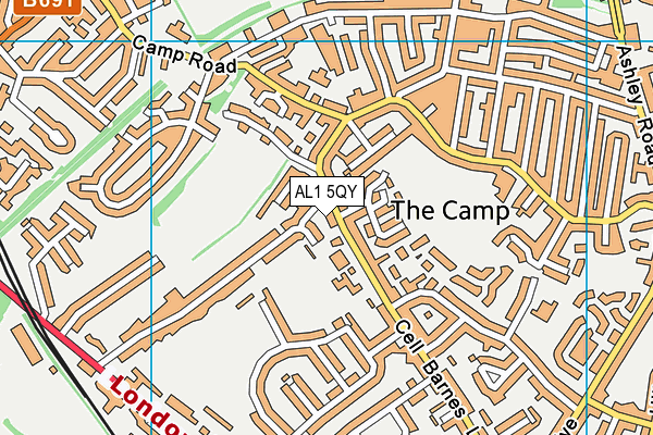 AL1 5QY map - OS VectorMap District (Ordnance Survey) AL1 5QY map - OS VectorMap District (Ordnance Survey)