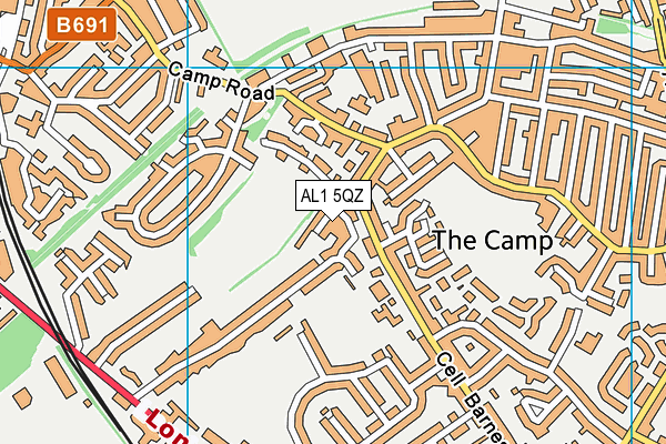 AL1 5QZ map - OS VectorMap District (Ordnance Survey) AL1 5QZ map - OS VectorMap District (Ordnance Survey)