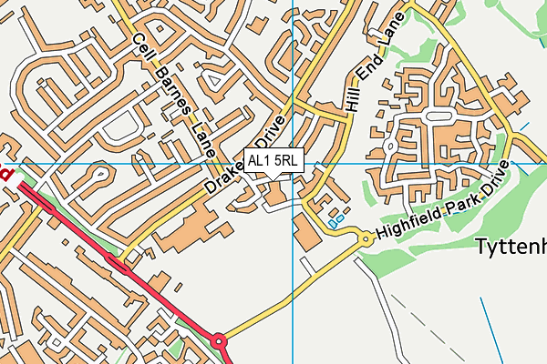 AL1 5RL map - OS VectorMap District (Ordnance Survey) AL1 5RL map - OS VectorMap District (Ordnance Survey)